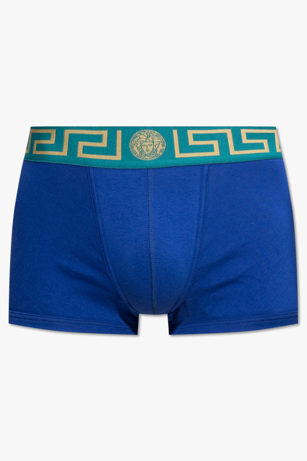 Blue Cotton boxers Versace IetpShops GB